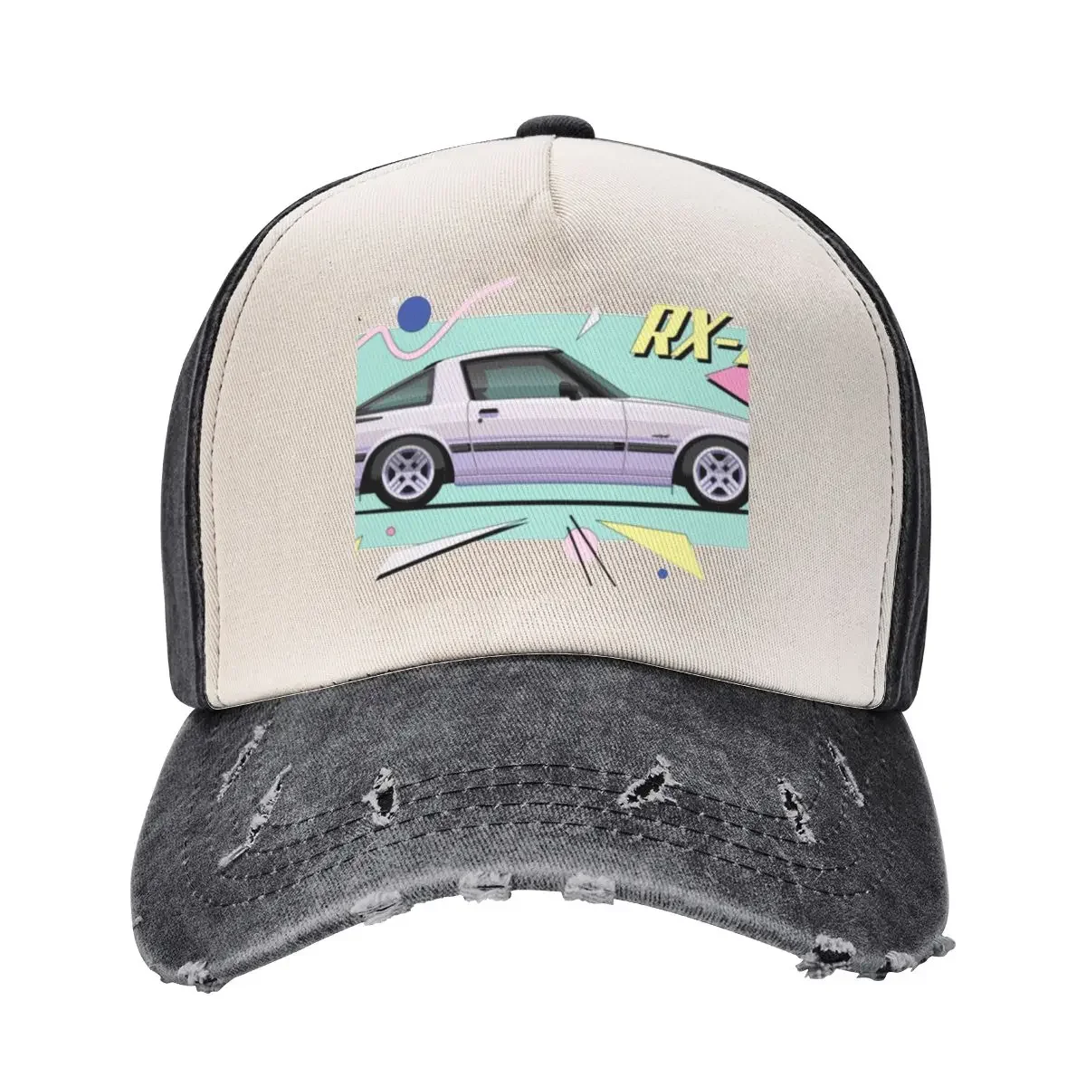 

RX7 - 80s inspired Baseball Cap foam party Hat luxury caps fun hats Girl'S Hats Men's
