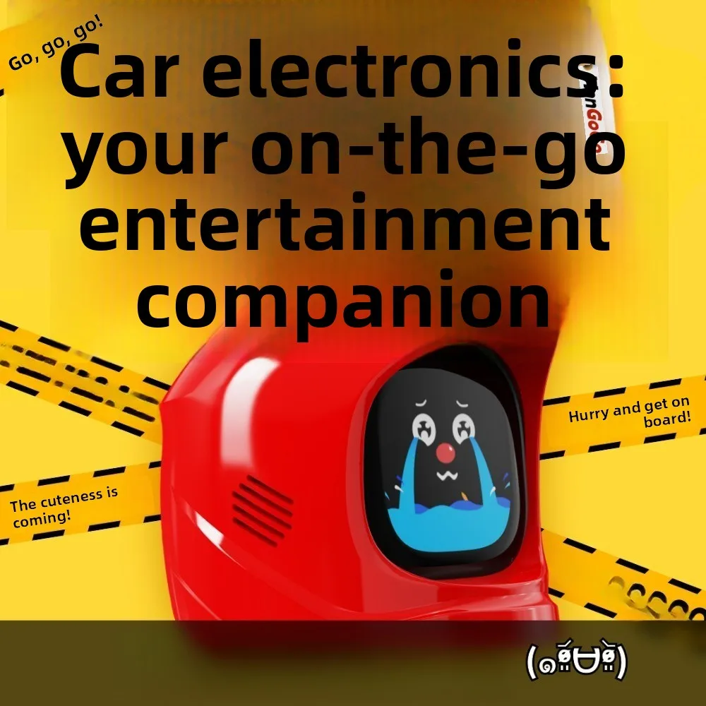 Car Electronic Ornaments Pet Intelligent Expression Robot Interactive Toy Vehicle Decoration