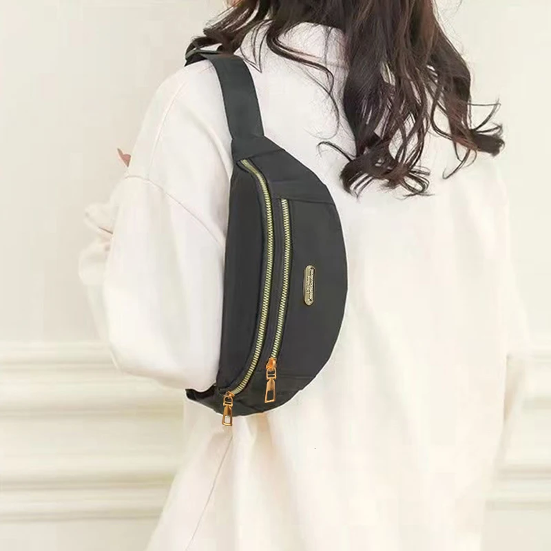 Taschen im neutralen Stil – Hüfttaschen für Herren und Damen, geeignet für Geschäftsreisen und Tourismus aus Nylonmaterial. Verschiedene Farben. – Detail 10