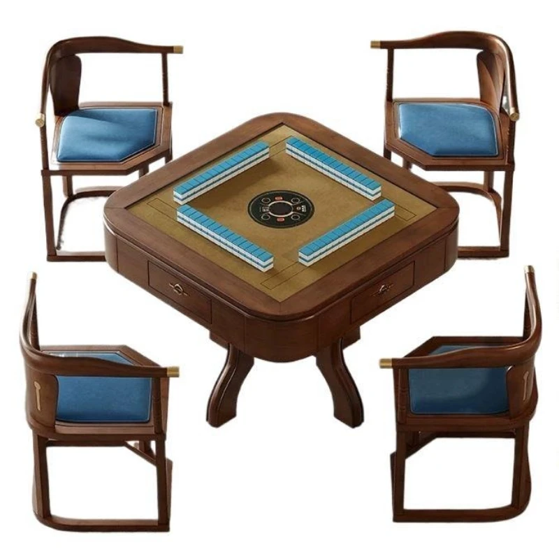 Chinese-style storage electric mahjong table automatic tea table all-in-one machine