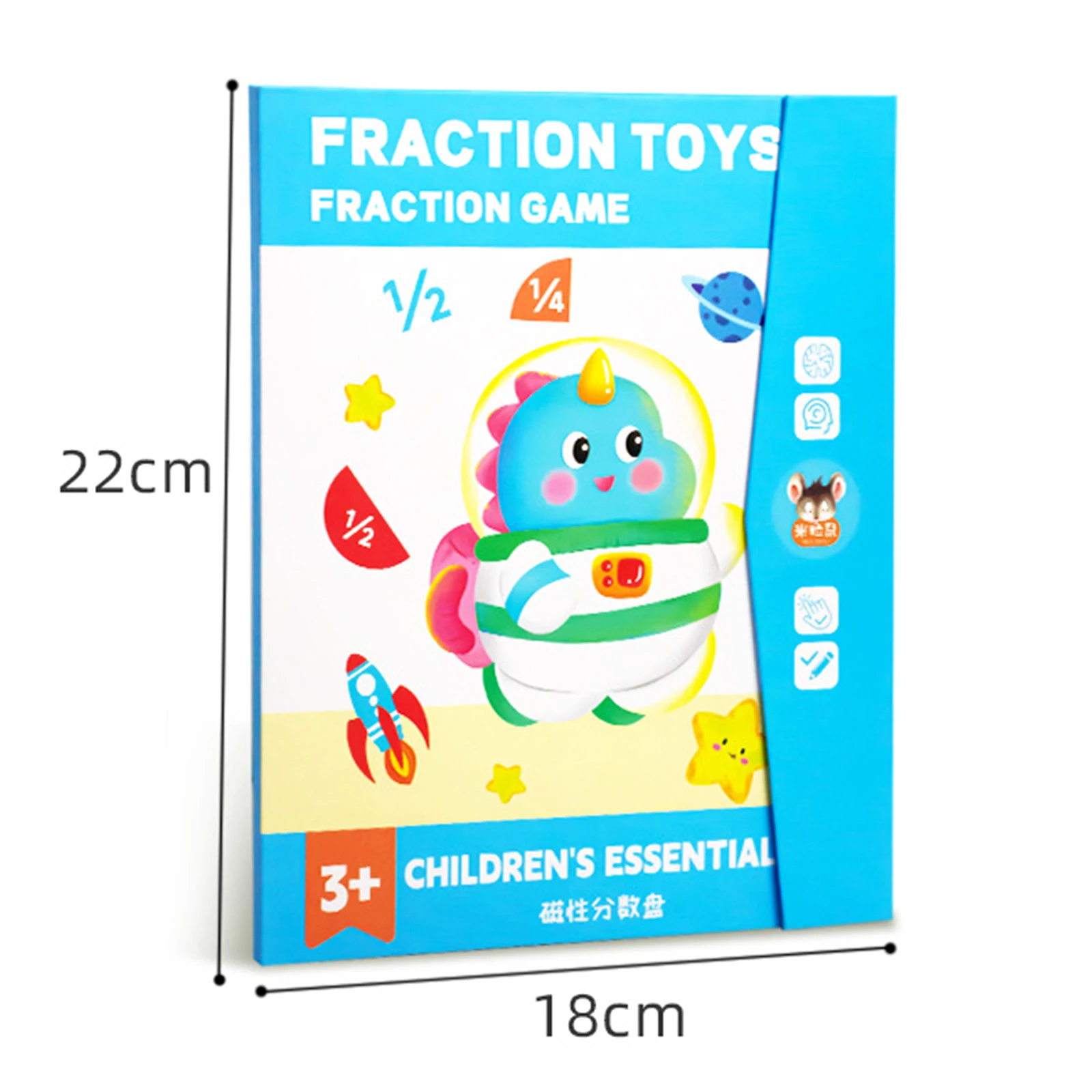 자석 분수 시연 책 수학 교구 세트 어린이 및 교실을 위한 자석 분수 교육 퍼즐