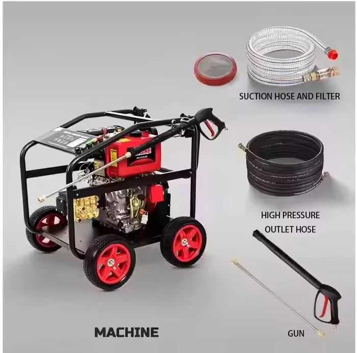 Pulitore diesel industriale ad alta pressione da 250 bar Nuova condizione Lavatrice mobile self-service Lunga durata Affidabilità automatica