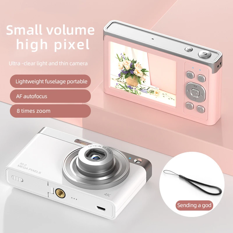 

Telescopic Iens 50 Megapixel Entry-Ievel Camera 4K Ultra-High Definition 2.88-inch IPS Screen 8x Optical Zoom Digital Camera