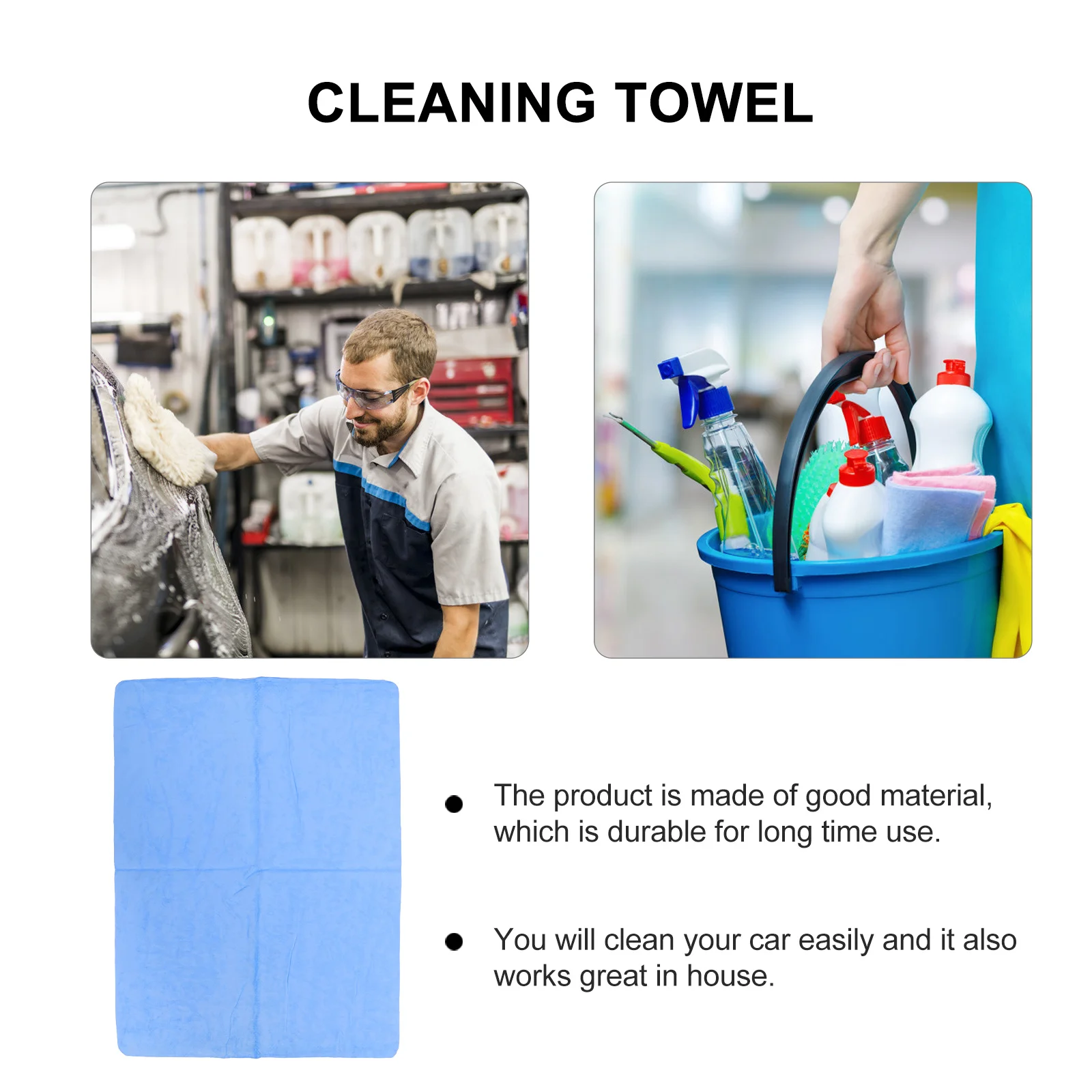 Car Cleaning Cloth Suede Effect Absorbent Soft Drying Towel for Cars Multi-Purpose Reusable Car Wash Cloth Window