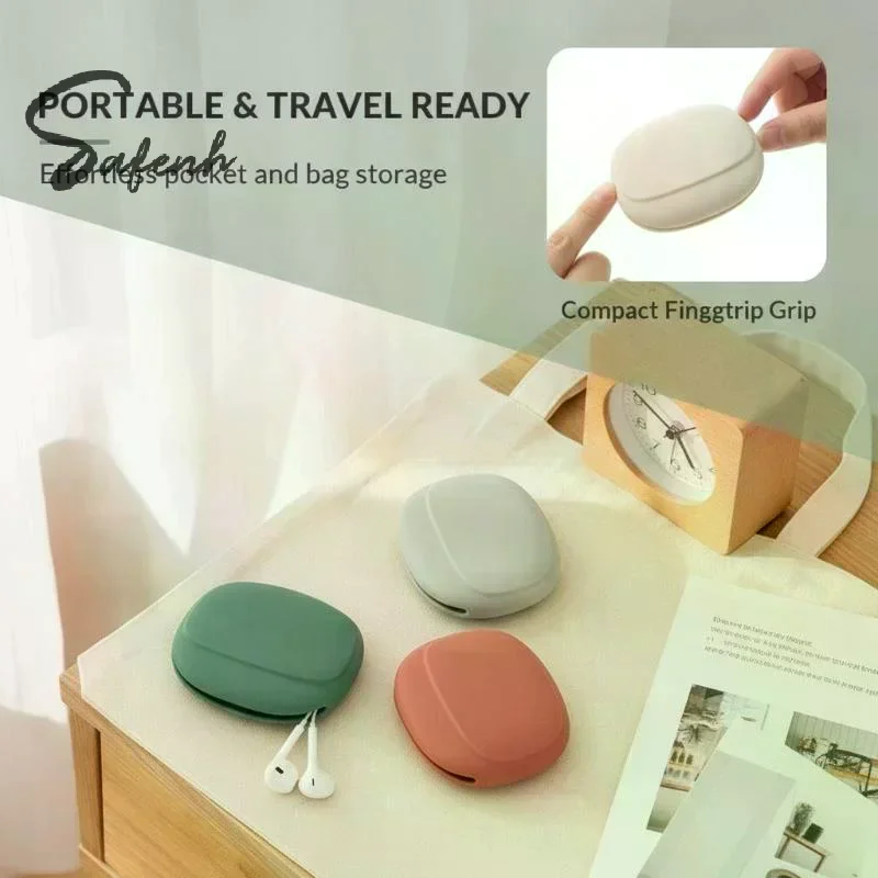 3 PCS Silicone Earphone Data Cable Storage Box Mini Key Box Lipstick Mini Storage Bag For Earphones