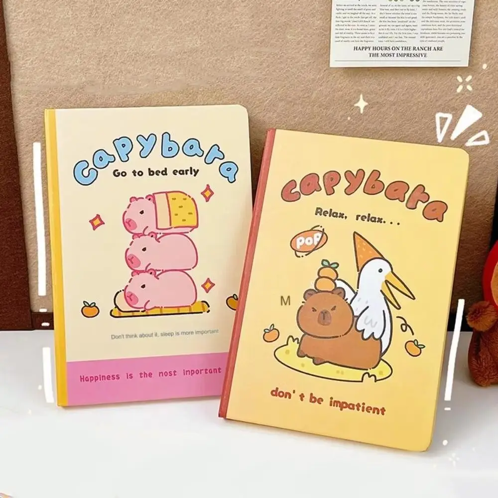 Creative Capybara Notebook A5 96 Sheet Cute Capybara Memo Pad Thickened Inner Pages Capybara Printed Cartoon Memo Note Pads