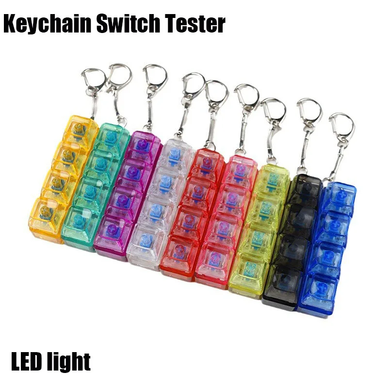 Mechanical Keyboard Mx Switch Tester Keychain Toy Stress Relief XDA PC Keycap Outemu Blue Switches Testing Tool Funny LED light