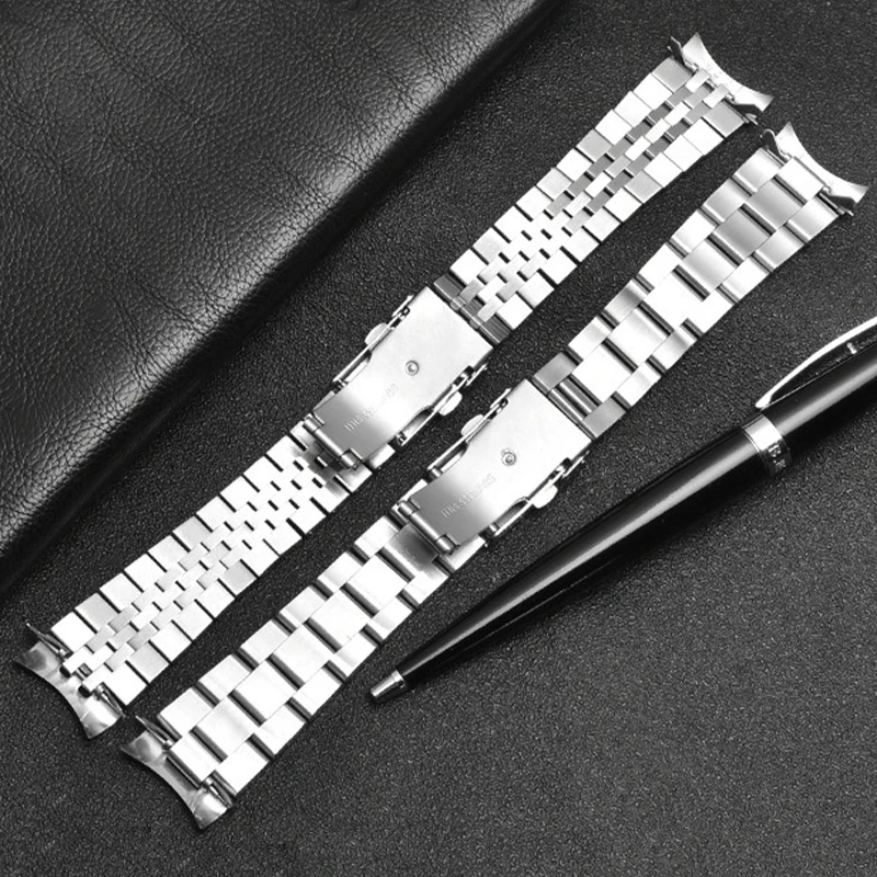 Stainless Steel Watchband for Seiko Curved Straight End Bracelet for Jubilee 18 20 22mm Quick Release Band Replacement Strap