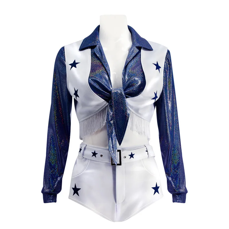 

2025 Новый сценический костюм на Хэллоуин для взрослых Fooall Babes Star Cheerleading orm Трансграничный сценический костюм