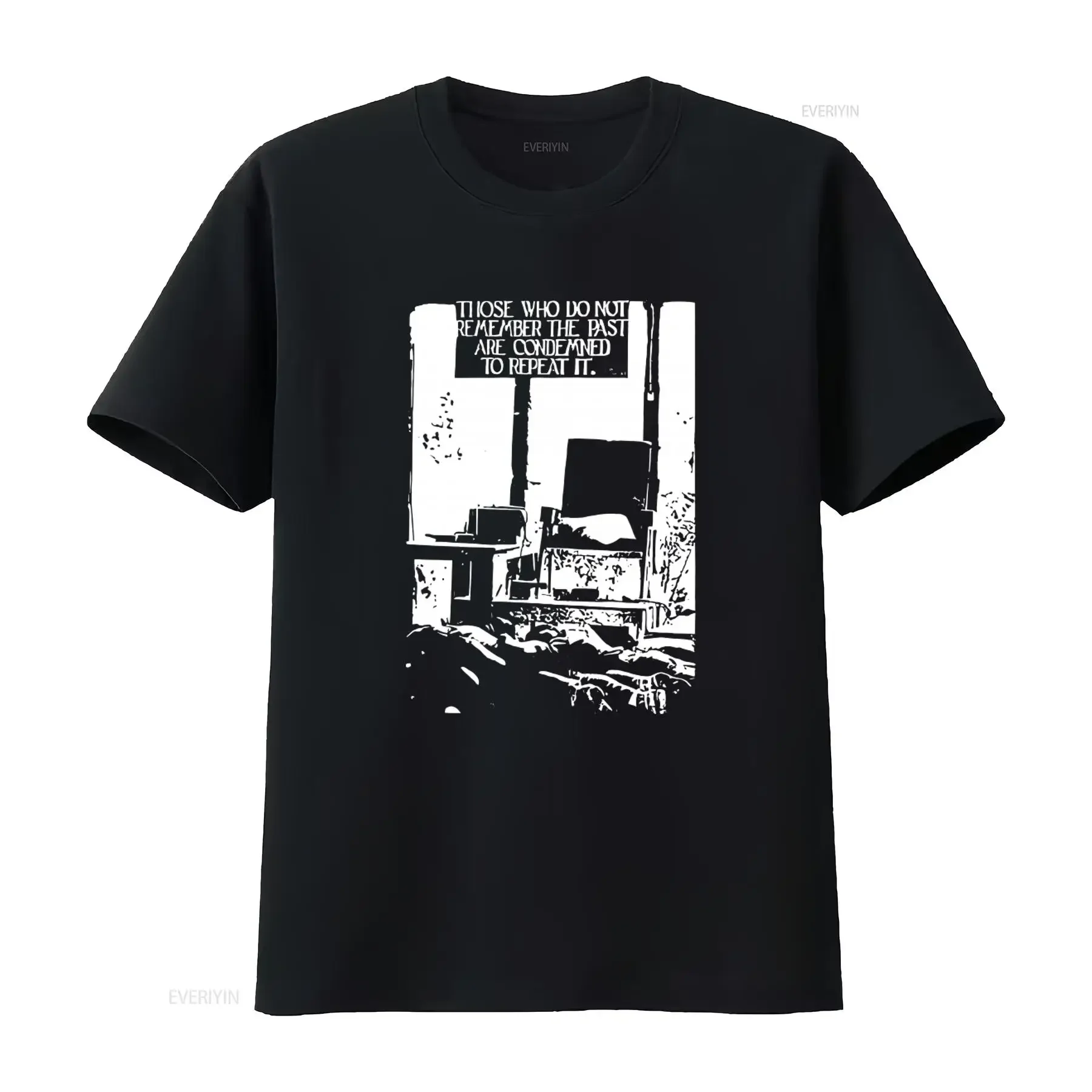 Those Who Do Not Remember The Past Jonestown Cotton T Shirt for  vintage Washed Unisex streetwear Comfortable Stretched