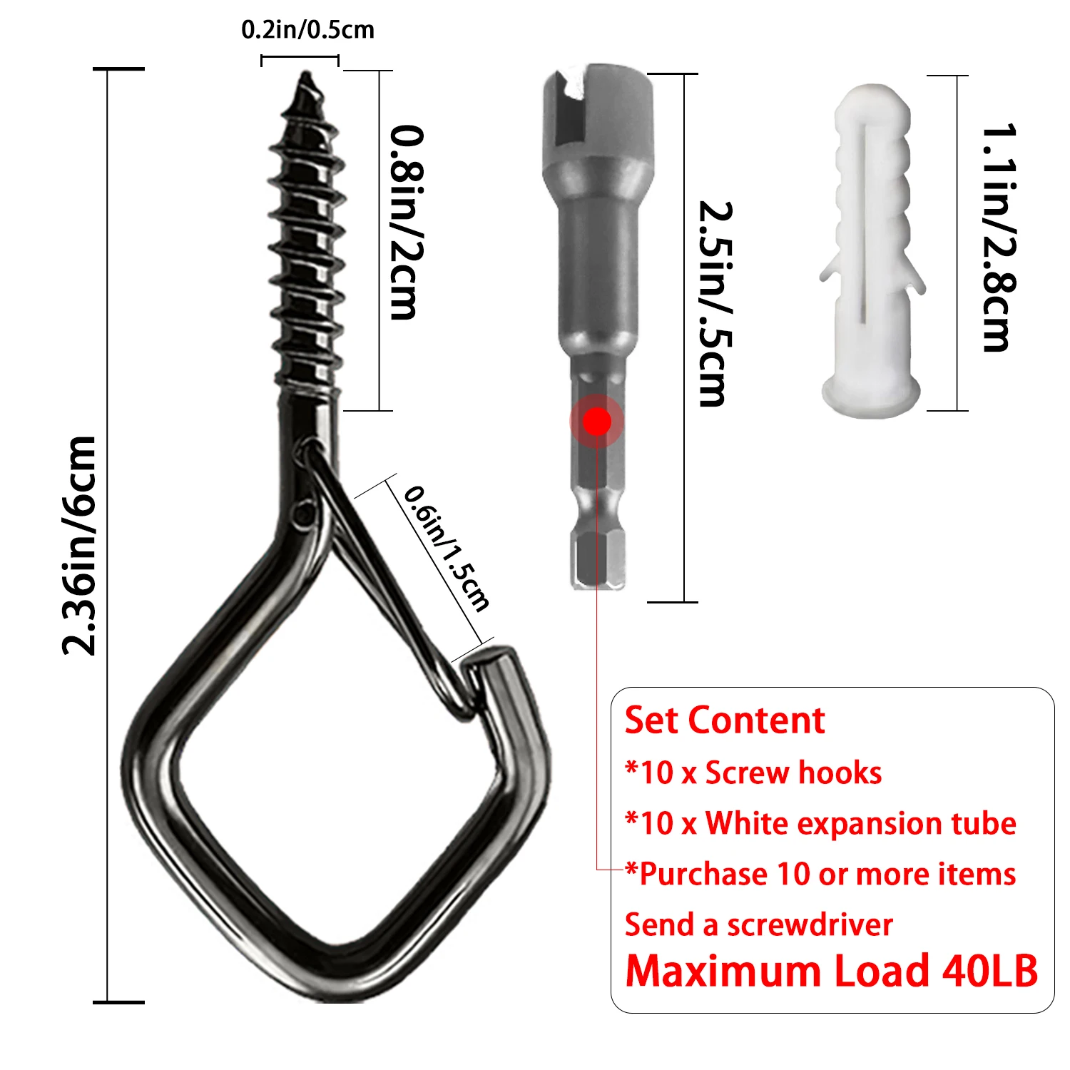 برغي خطاف أمان بإبزيم مربع متعدد الألوان مع مشبك أمان مضاد للسقوط يستخدم لأضواء سلسلة معلقة في الهواء الطلق من بونساي