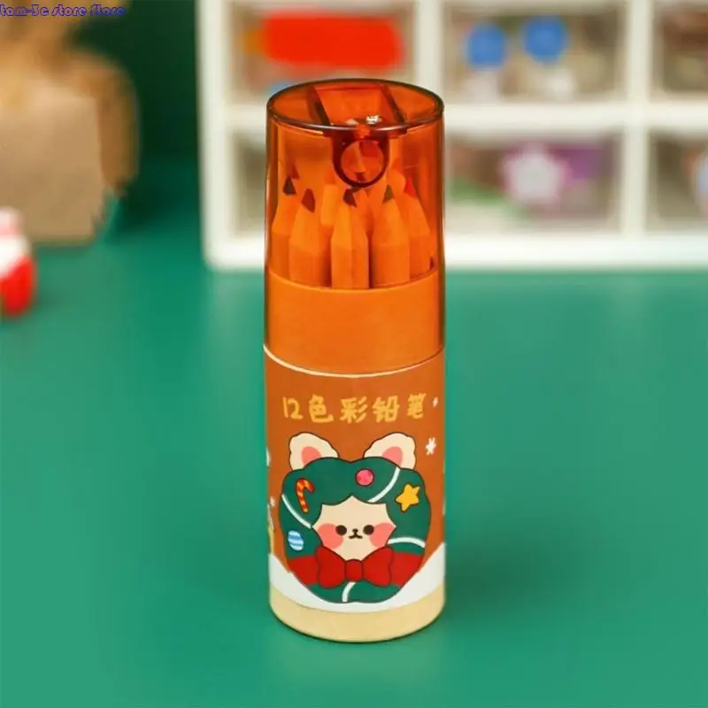 

D0UA 12PCS CROWENCED PENCILS OFFENTS CRENCILS CREANGS CRENCILS с ящиком для новичка для начинающего