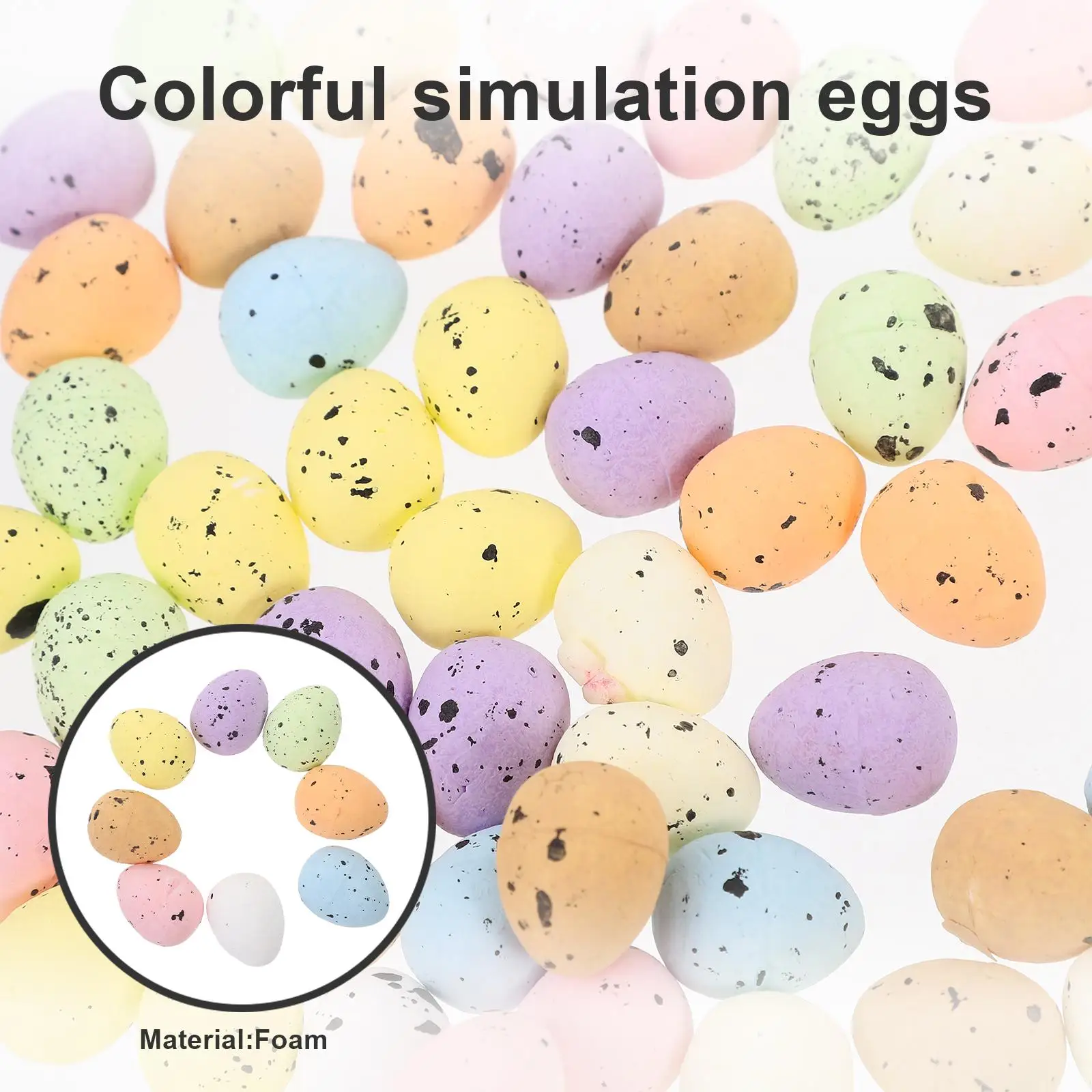 Décorations d'œufs en mousse 1 5x1 8cm, 100 pièces, fournitures de fête de pâques, œufs de Simulation, ornements colorés, décoration de maison, jouets Montessori