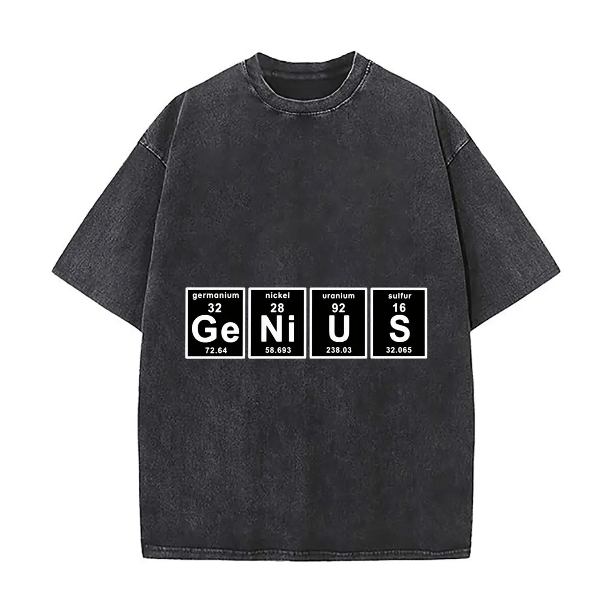 Tableau Périodique des Éléments Chimiques Drôle et Originale : Germanium, Nickel, Urane, Soufre – Style Vintage Vieilli, Streetwear Oversize