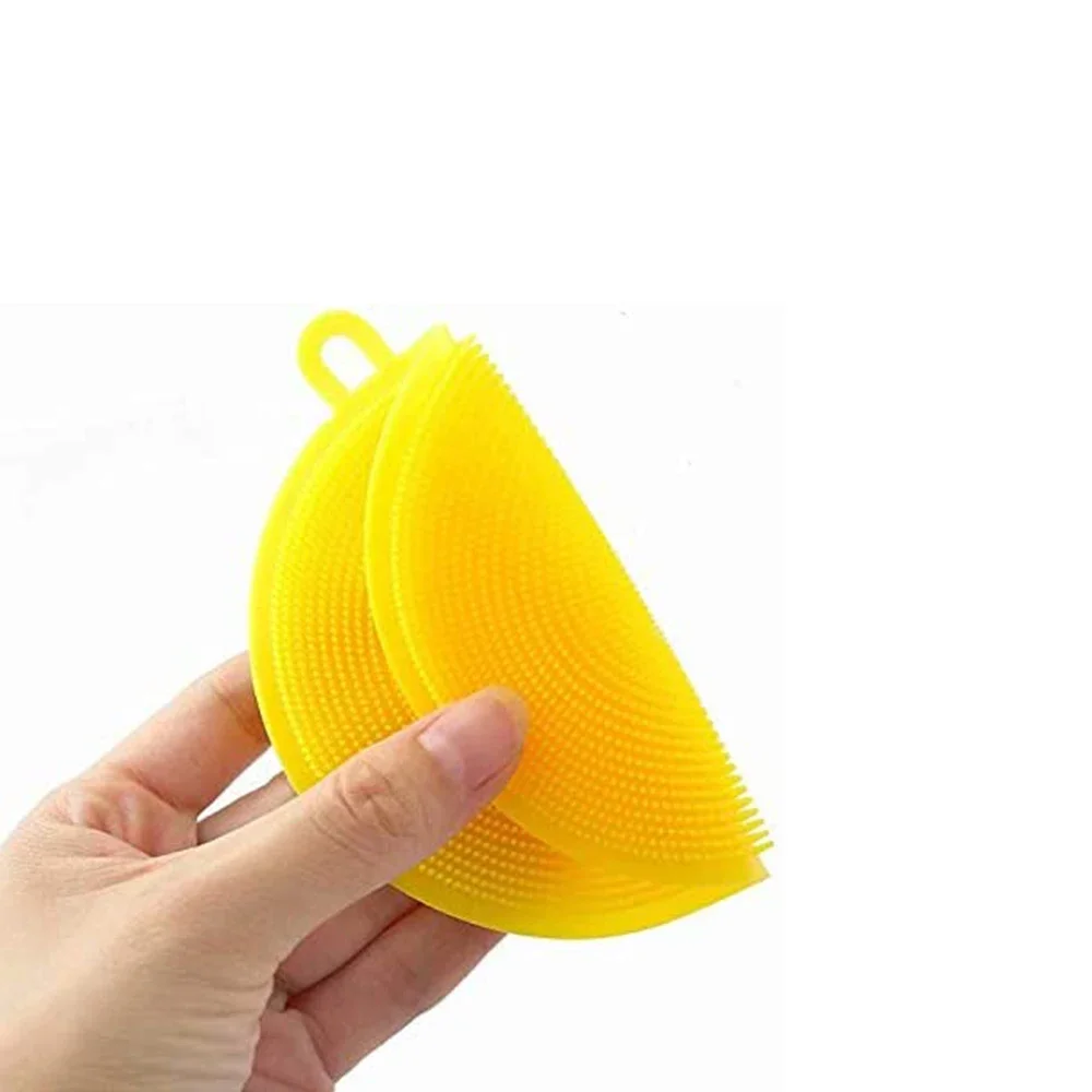 1 PCS Kitchen Cleaning Brush Washing Cleaning Brushes Silicone Dish Sponges For Dishes Washing Dish Scrubber Cleaning Dishwasher