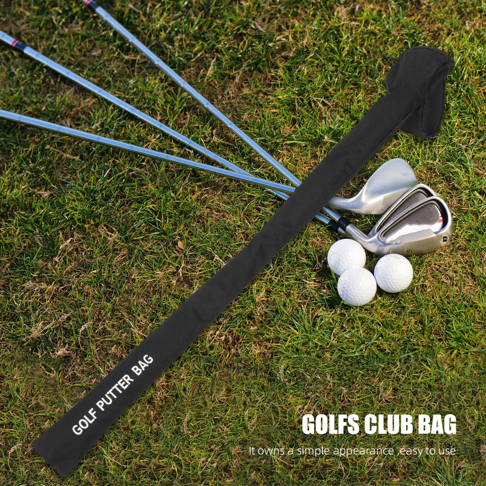 

Сумка для хранения одной клюшки для гольфа из холщовой ткани, износостойкая, устойчивая к давлению, с гладкой молнией, для путешествий, домашнего использования, игры в гольф