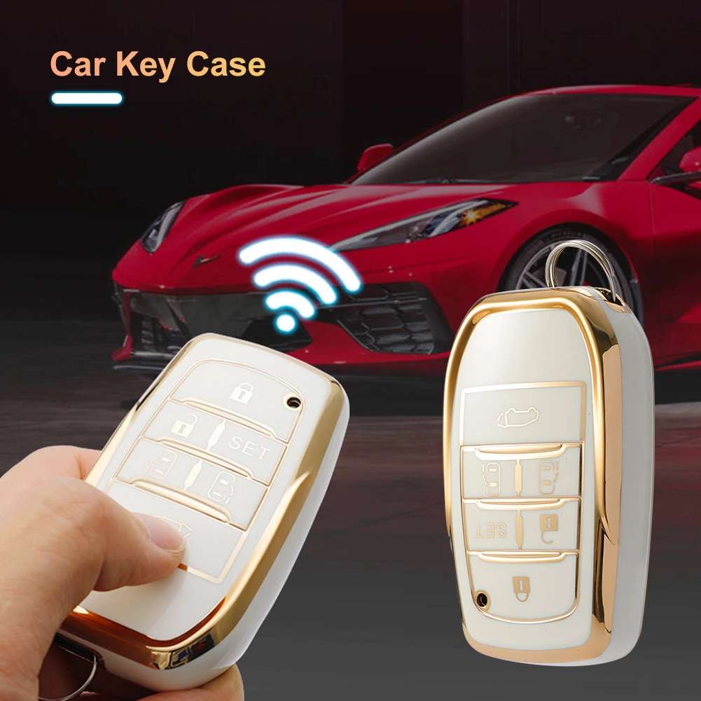 6 Button Car Key Case For Toyota Alphard PREVIA Voxy Noah Esquire Vellfire Harrier Shell Fob Holder Car Key Cover Key Shell