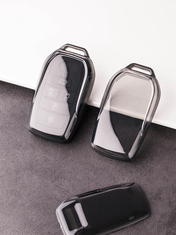 Transparent Black Soft TPU for TOYOTA Sienna RAV4 VENZA Mirai Hybrid Vehicles Alphard Remote 4 5 6 Button Car Key Case Cover Fob