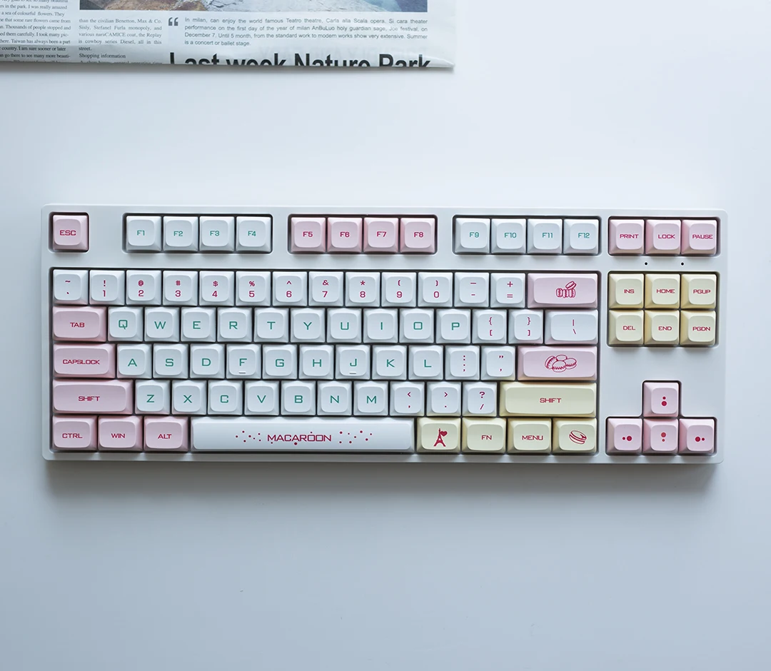 Macaron keycaps xda height pbt sublimation 108 104 87 84 68 64 61 keys