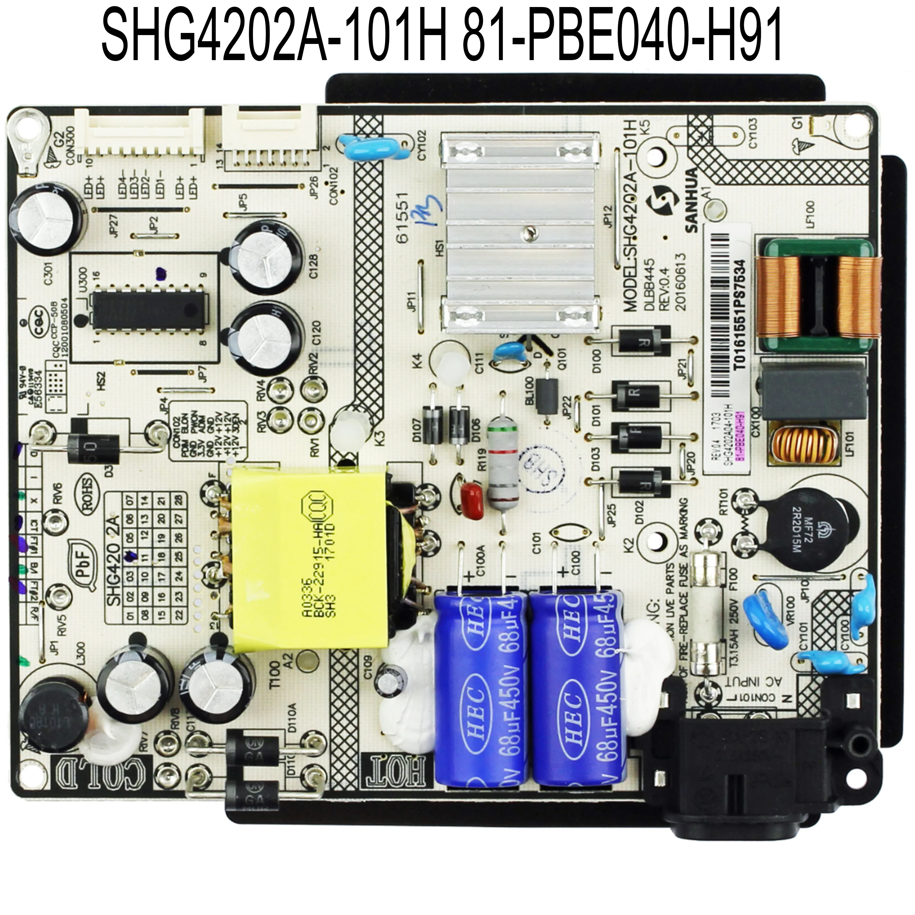 

SHG4202A-101H 81-PBE040-H91 плата питания подходит для ЖК-телевизоров 43S305 43S303 40FS3750 40S305TFAA 43S305TAAA 40FS3750TFAA