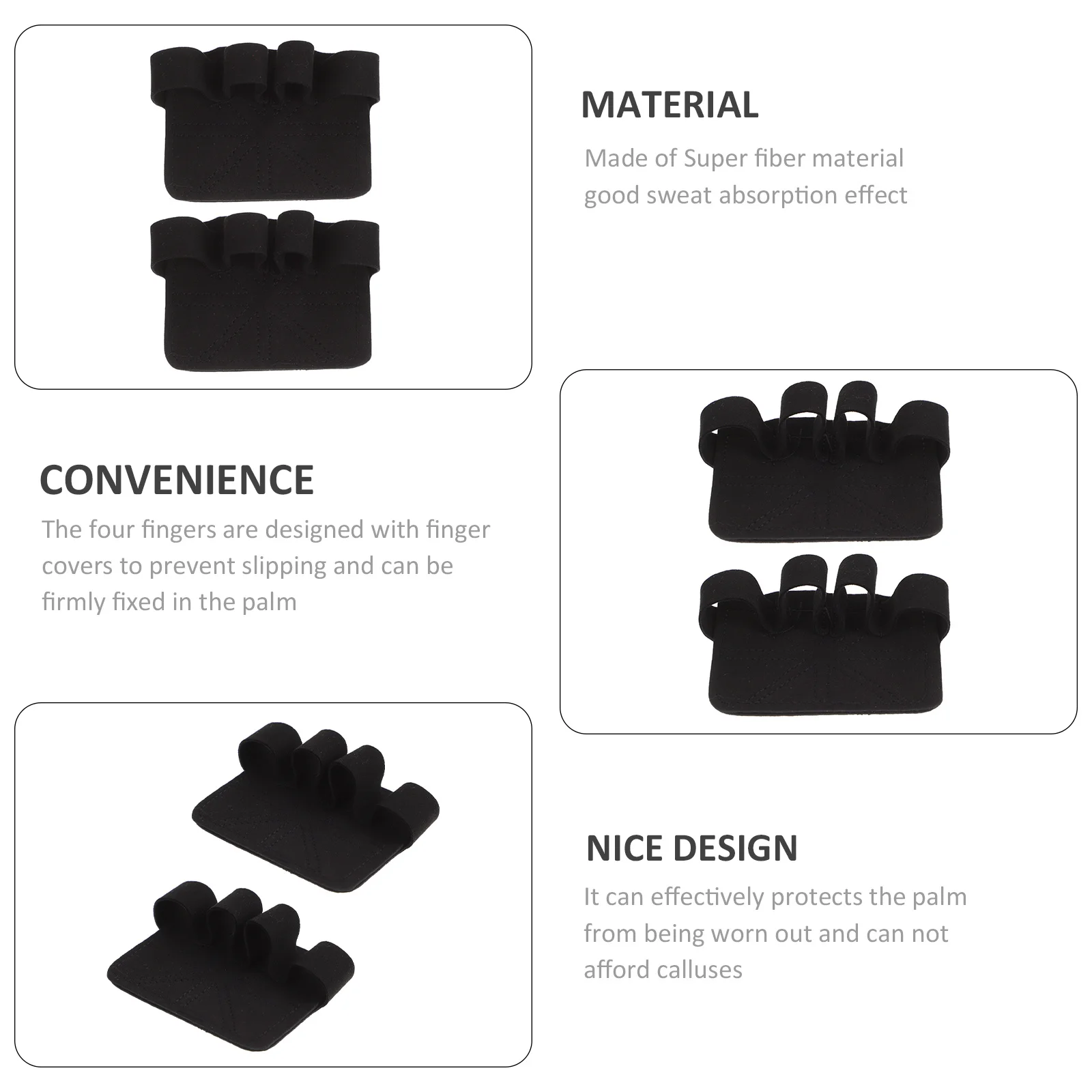 

1Pair Weight Lifting Grip Pads Wear Resistant Palm Protectors Gym Workout Fitness Gloves Comfortable Grip Pads