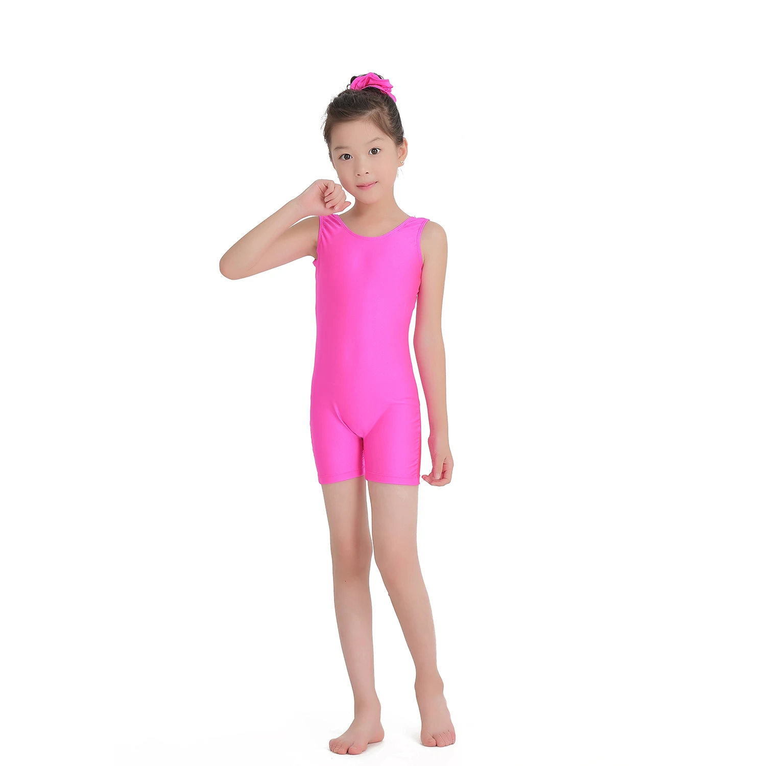 Speerise Kids Sleeveless Tank Leotards Spandex Gymnastic Unitard Biketard Girls Professional Athletic Dancewear Jumpsuit