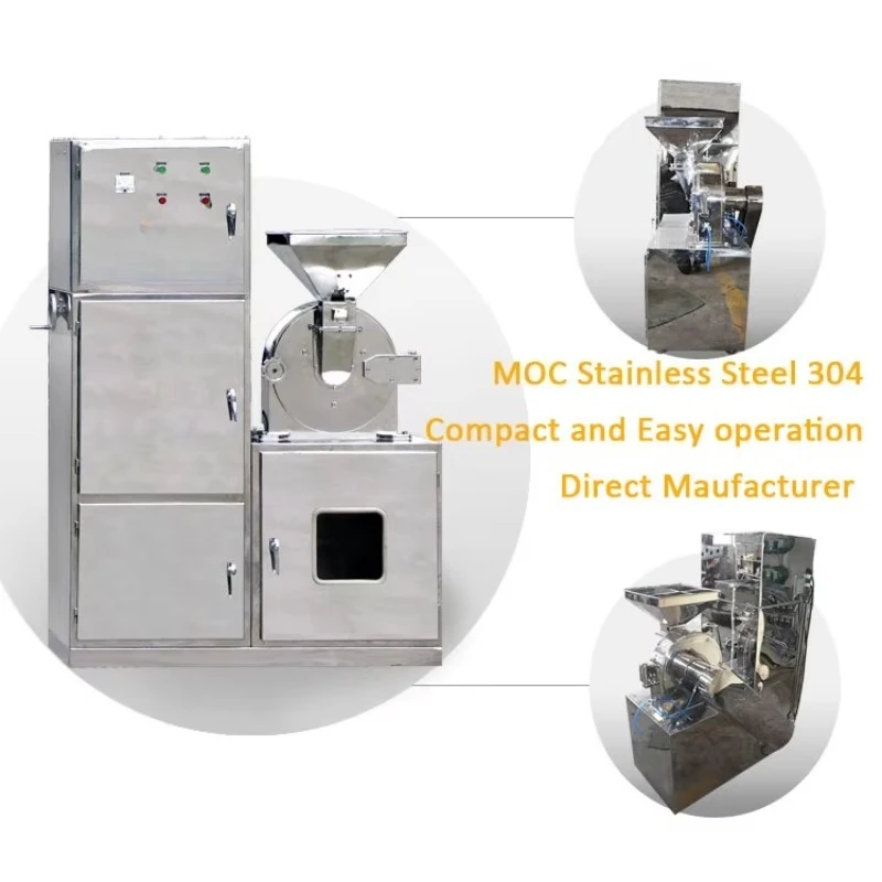 Stainless Steel Grain Hammer Milling Machine Food Grade Corn Corn Wheat Flour Soybean Grinder