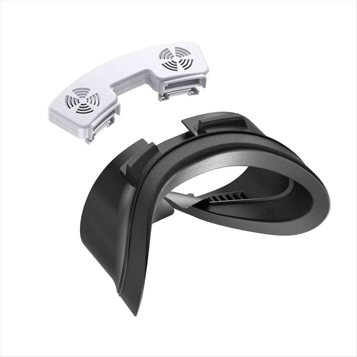 *A14E Face Cover Pad with Cooling Fan Facial Interface with Cooling Fan with PU Face Cushion Pad for Meta Quest 3S