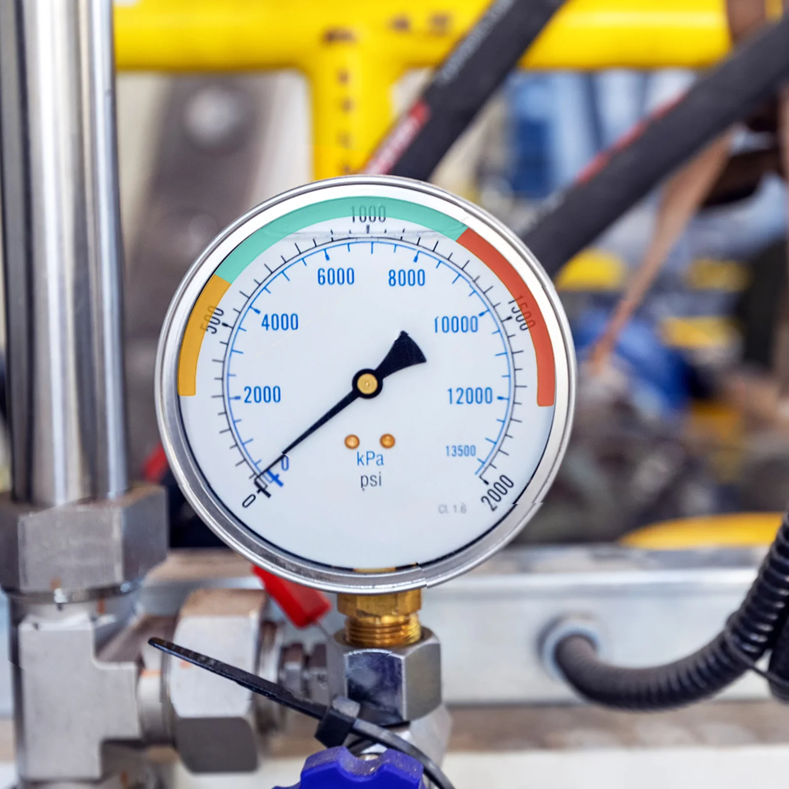 6 Sheets Adhesive Air Pressure Gauge Decal Sticker Labels for Pressure Instrument Identification Waterproof Uv Resistant Gauge