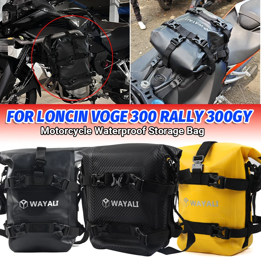 

For Loncin VOGE 300 RALLY 300 GY 300RALLY 2023 Motorcycle Frame Crash Bars Bag Waterproof Riding Luggage Bag Tool Storage Bags