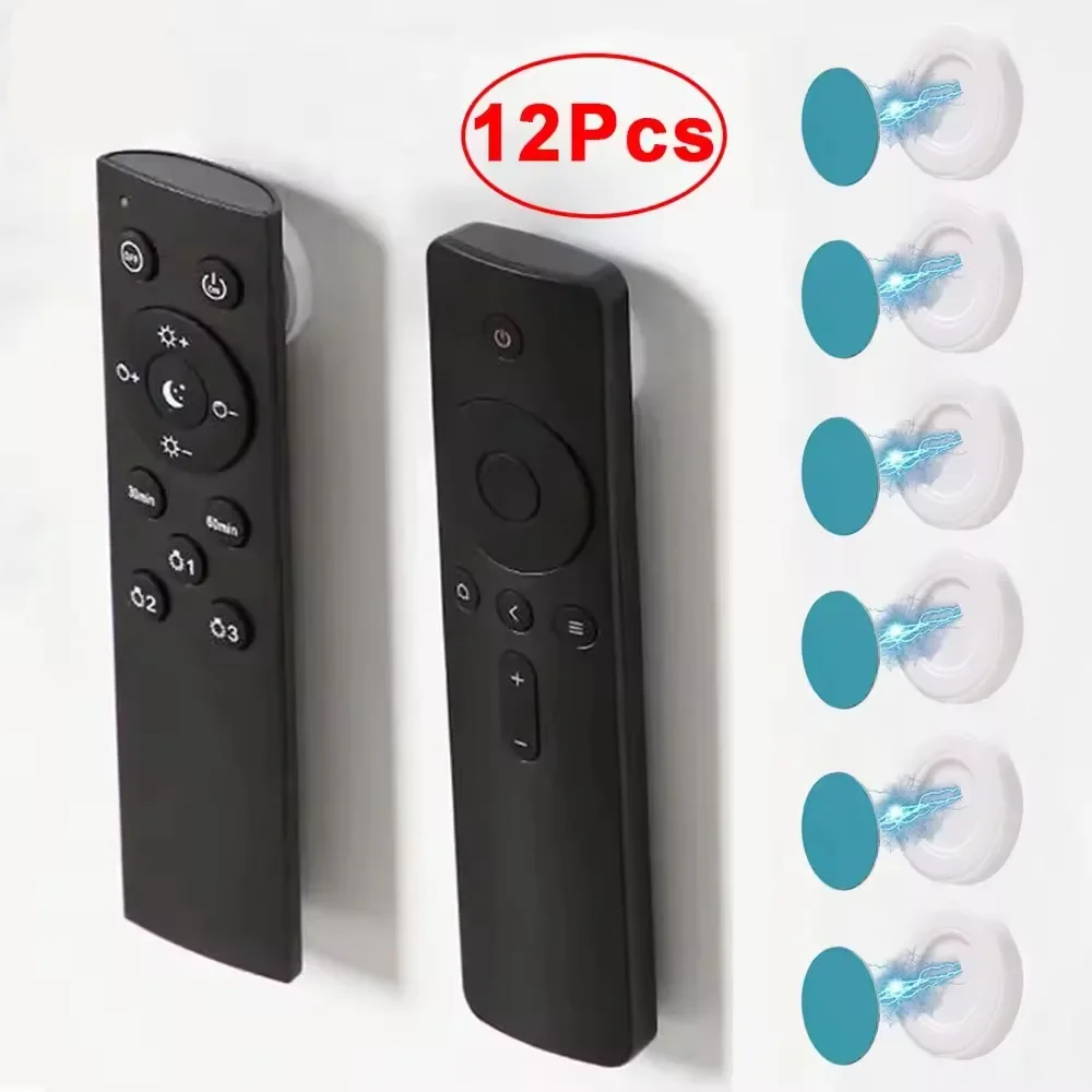 3/6/12pcs Magnetic Hooks Wall Mounted Remote Control Magnet Holder Key Anti-Lost Router Socket Organizer Hook Mini Home Storage