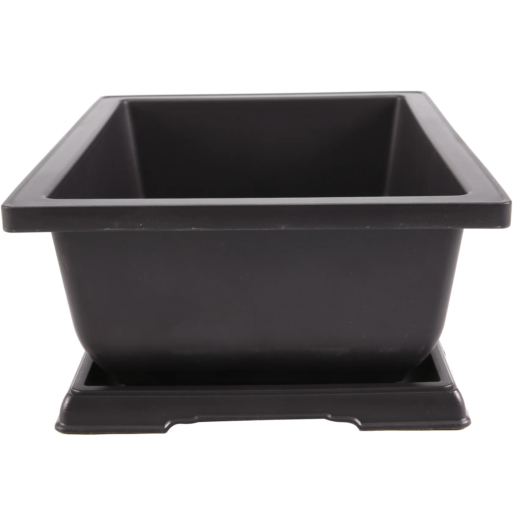 AT19-Large Flower Pot Rectangle Bonsai Nursery Planter Balcony Container 29X21X10.5Cm