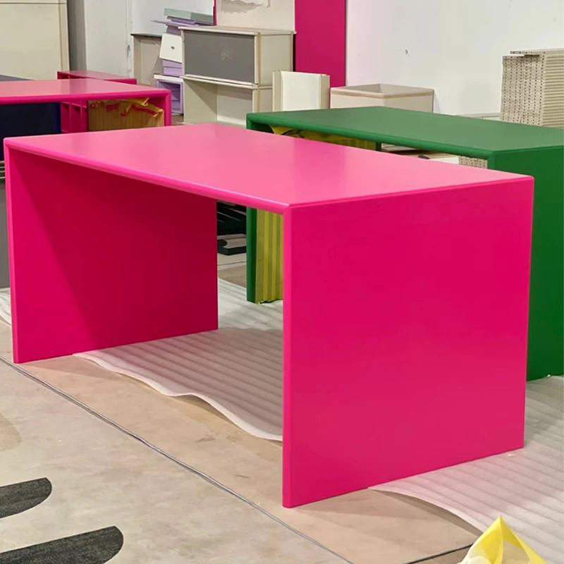 

Wooden Asthetic Designer Office Desks Modern Home Writing Studying Gaming Computer Desks Standing Laptop Escritorios Furniture