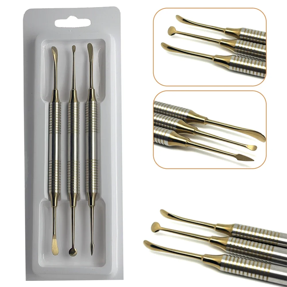 Dental Periosteal Elevator 3Pcs/set Double Ends Titanium Separator Tool for Tooth Extraction Surgery fast shipping