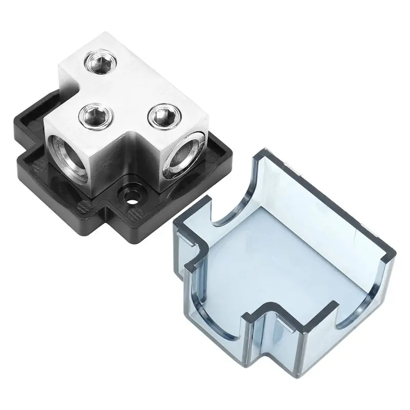 【Top Sale !!】Power Distribution Block 1 In 2 Out Car Audio, For Vehicle Auto Wiring Terminal Junction Box For Audio Modification