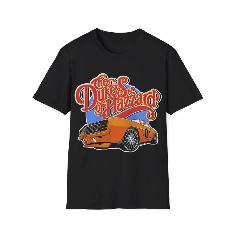 Retro Dukes of Hazzard Vintage Hazzard County Racing Graphic T-Shirt General Lee 01 Muscle Car Tee Classic 80s TV Fan Gift Tops