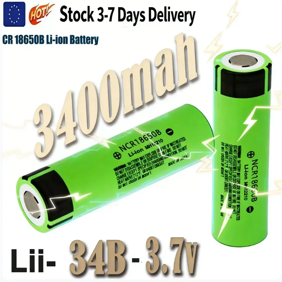Nouvelle batterie 18650 3400mAh 10A INR18650-34B 3.7V, batterie rechargeable 3.7V pour jouets FAN, livraison rapide