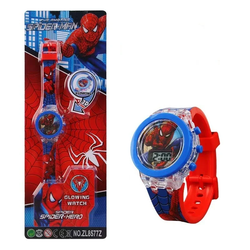 Anime Flash Spider Man Hulk Children\'s Watch Boy Cartoon Avenger Children\'s Watch Boy Girl Student Clock Gift