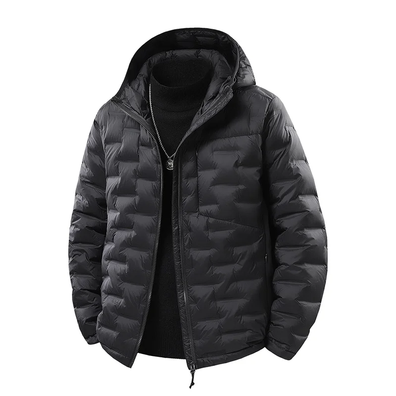 Winter Men White Duck Down Jacket Coat Men Waterproof Windproof Warm Hood Jacket Male Multi Pocket Ultralight Windbreaker Jacket