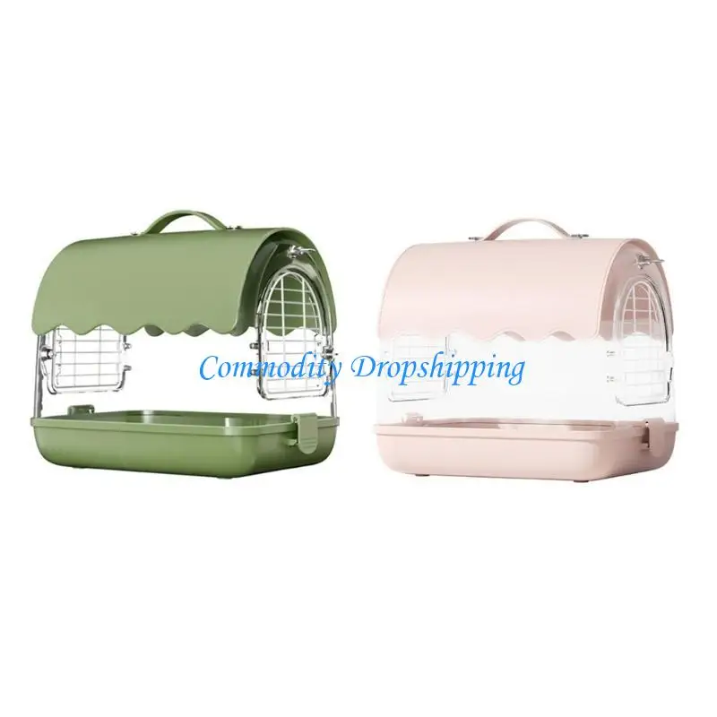 

Y5JC Outdoors Acrylic Bird Cages Set Luxurious Carriers Bird Cages House Durability Bird Cages for Strengthen Interaction