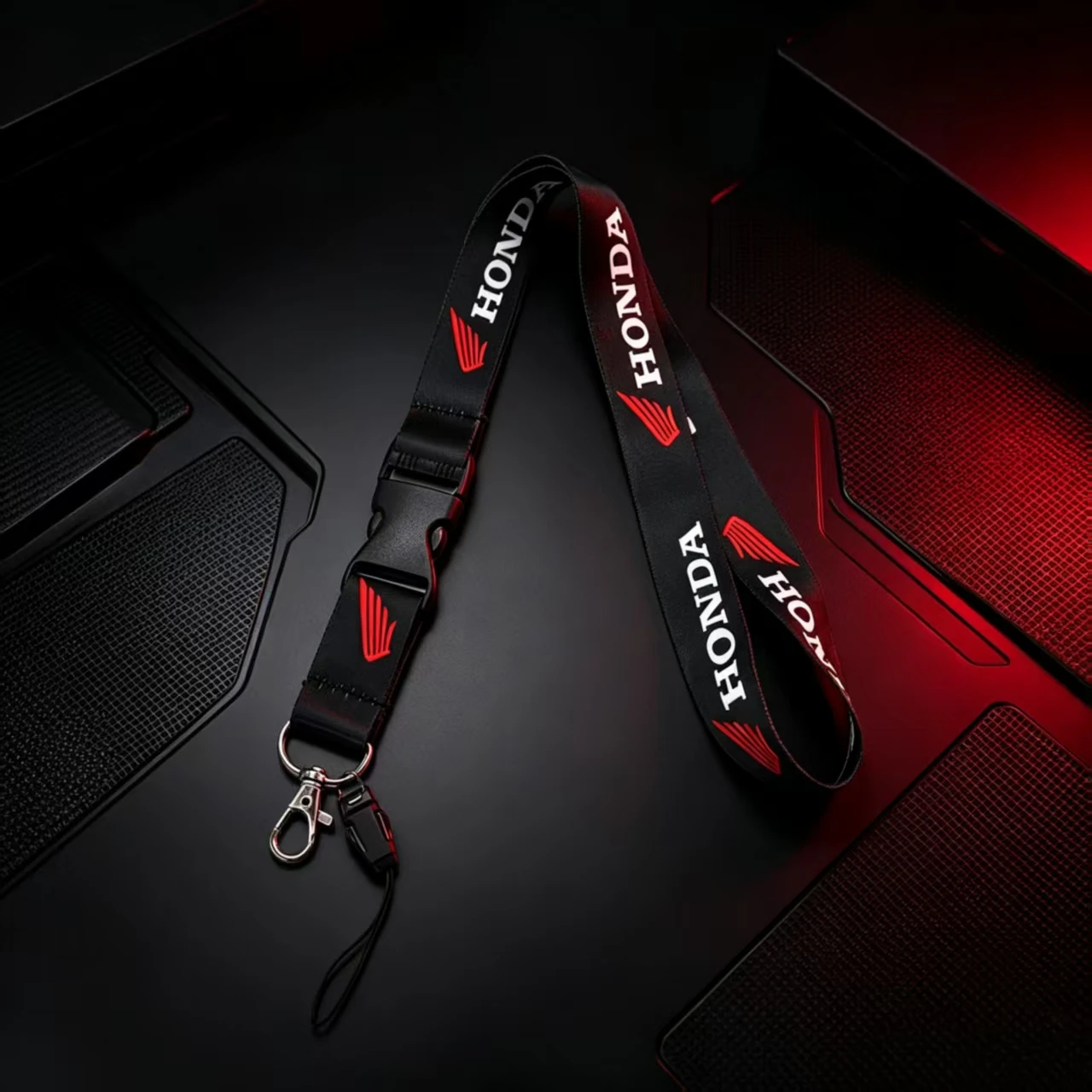 Lanyard Nylon Printing Car Logo Keychain Motorcycle Auto Keyring For Honda CBR CBF CB400 CRF CB650R CB650F CB1000R 1100XX 1000F view 2