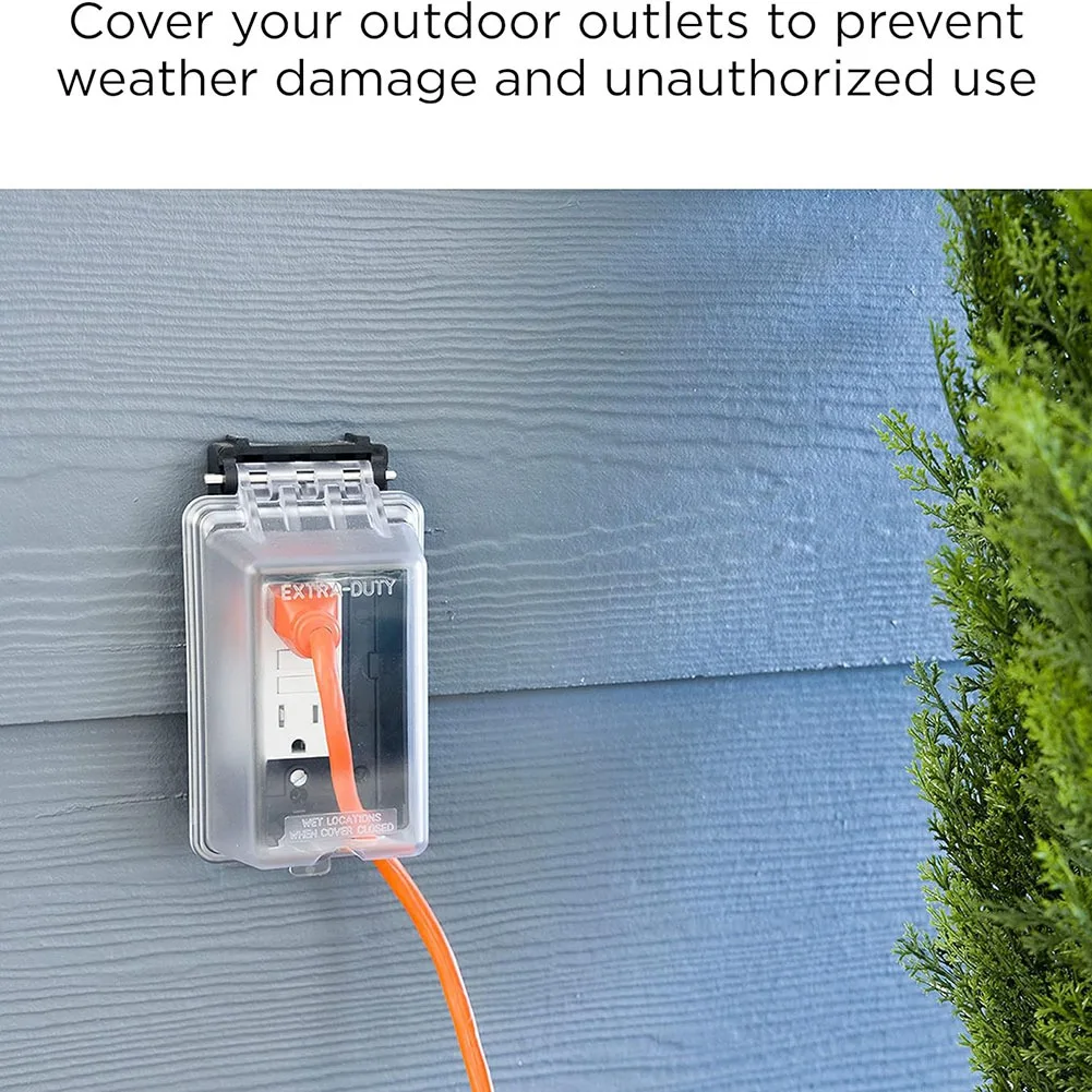 Lightweight Outdoor Outlet Cover, Single Gang Outdoor Outlet Cover Weatherproof Enclosure, Electrical Box Waterproof Plug Covers
