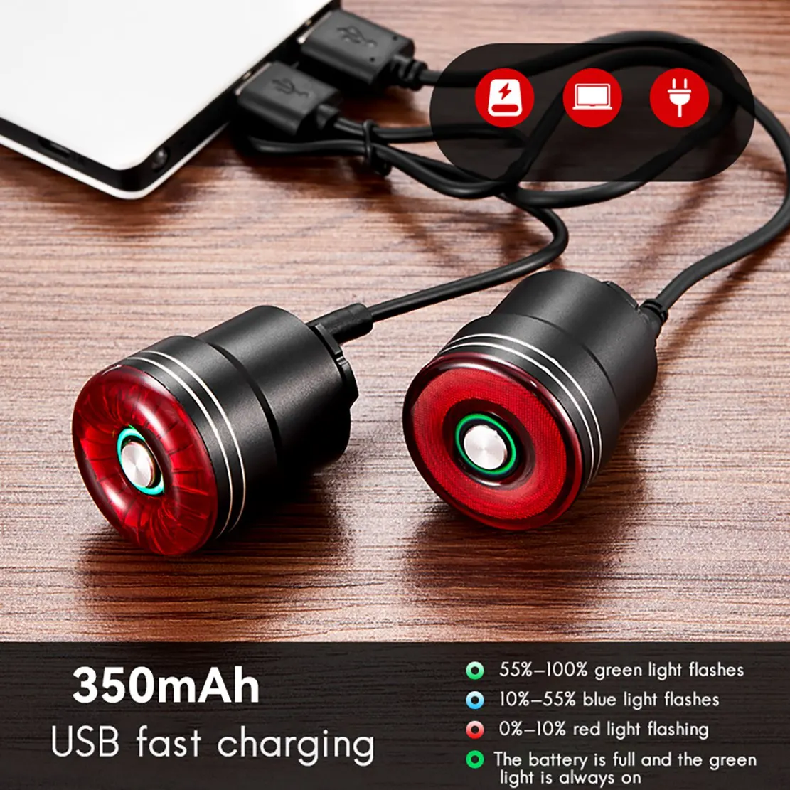 

AU-умный задний фонарь для велосипеда с автоматическим включением/выключением датчика тормоза, задние фонари для велосипеда, водонепроницаемый для MTB, дорожный велосипед, складной велосипед