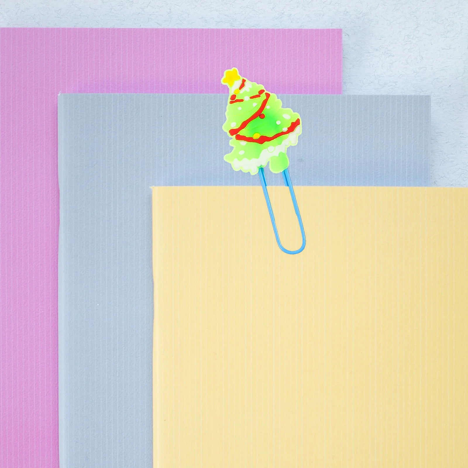 

24Pcs Christmas Paper Clips Bookmarks Variety Styles PVC Clips for School Office Document Filing Unique Designs