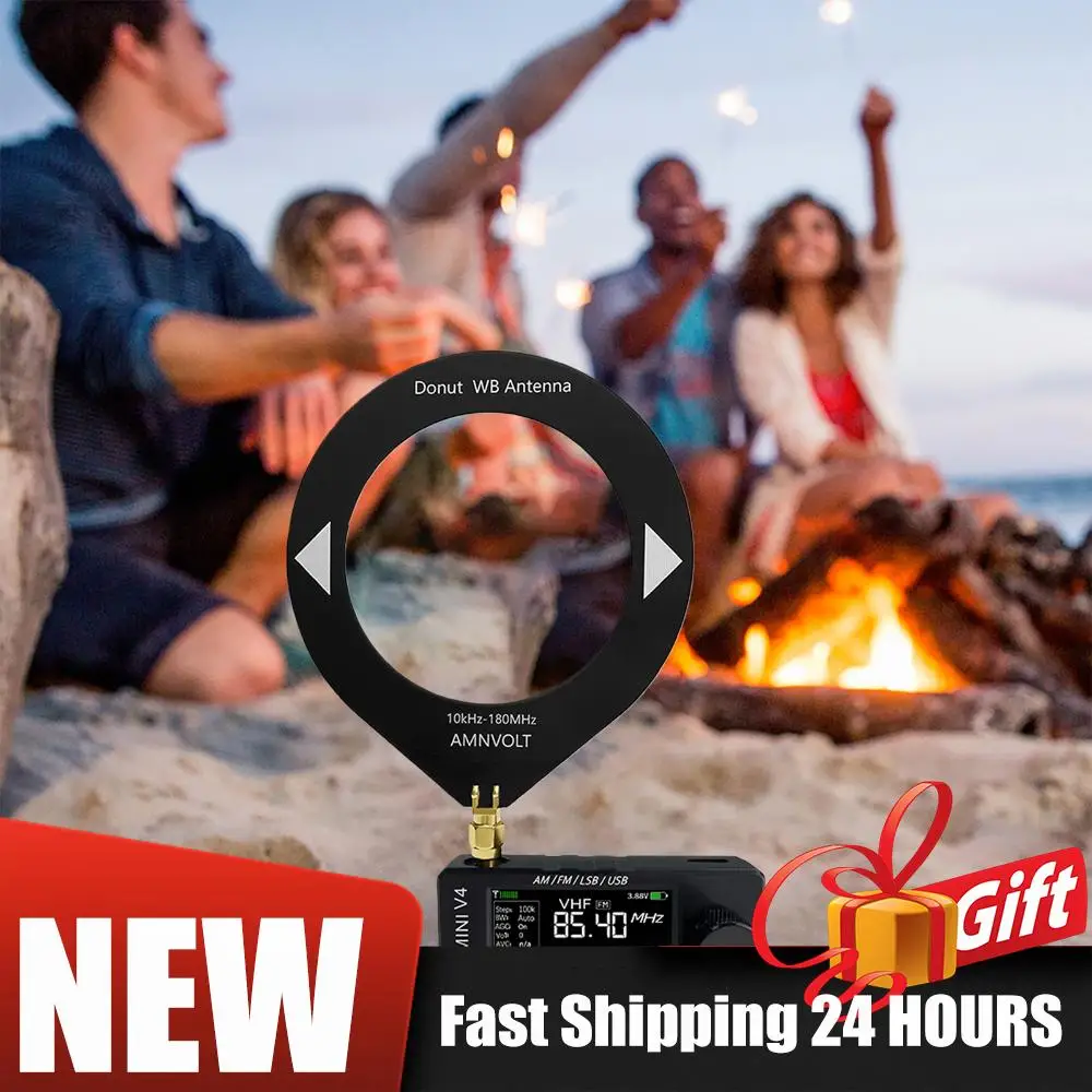 

Портативное радио AMNVOLT V4 ATS MINI SI4732 DSP с усилителем для наушников, USB, транзисторное, вседиапазонное карманное радио