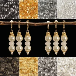 200/500pcs 6mm 9mm Hollow Flower Metal Filigree Loose Spacer Bead Caps Cone End Filigree For Diy Jewelry Finding Making Supplies