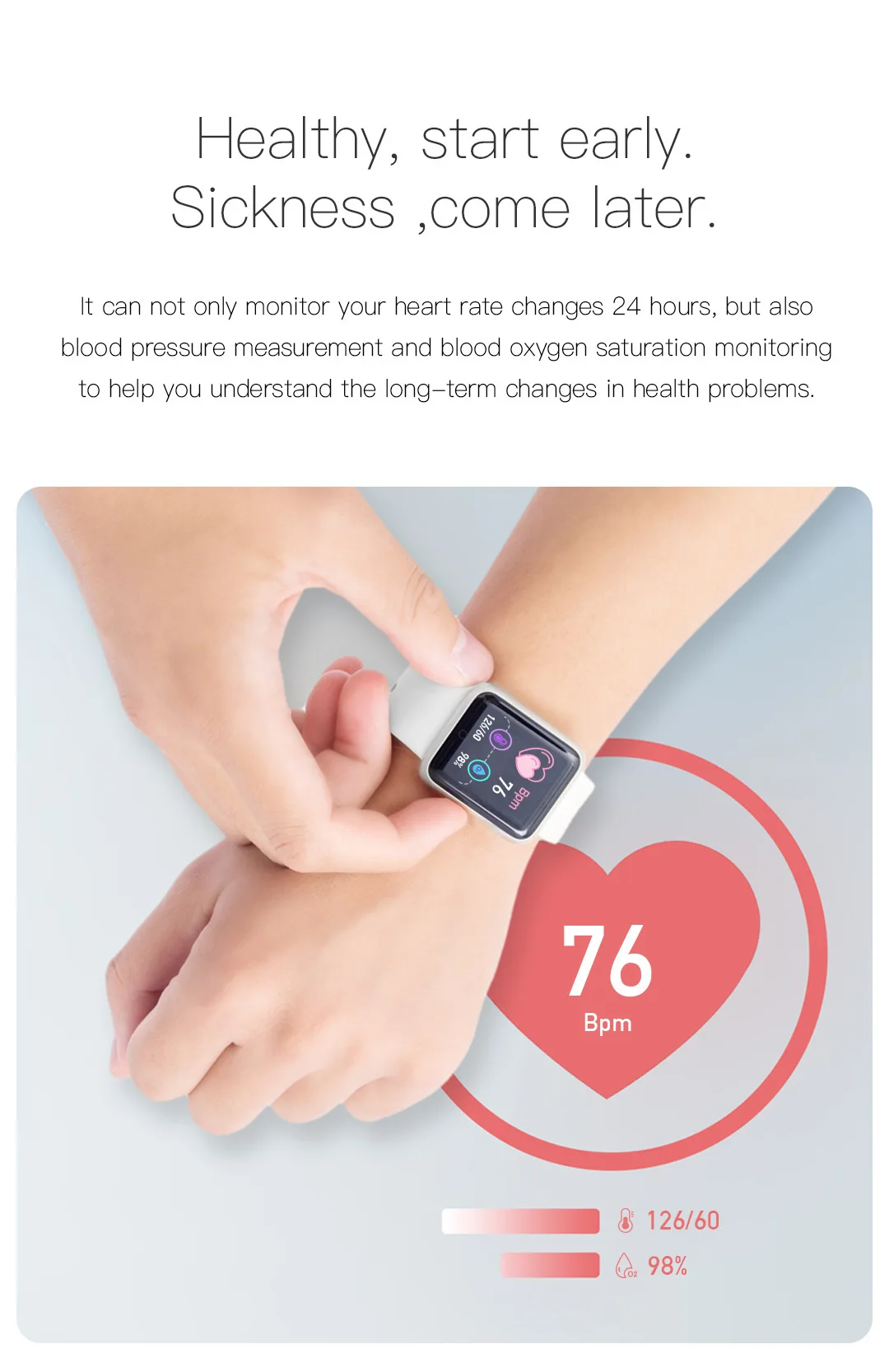 Kids Smart Watch Children Smartwatch for Girls Boys Men Women Sport Heart Rate Blood Pressure Bracelet Watches for 8-18