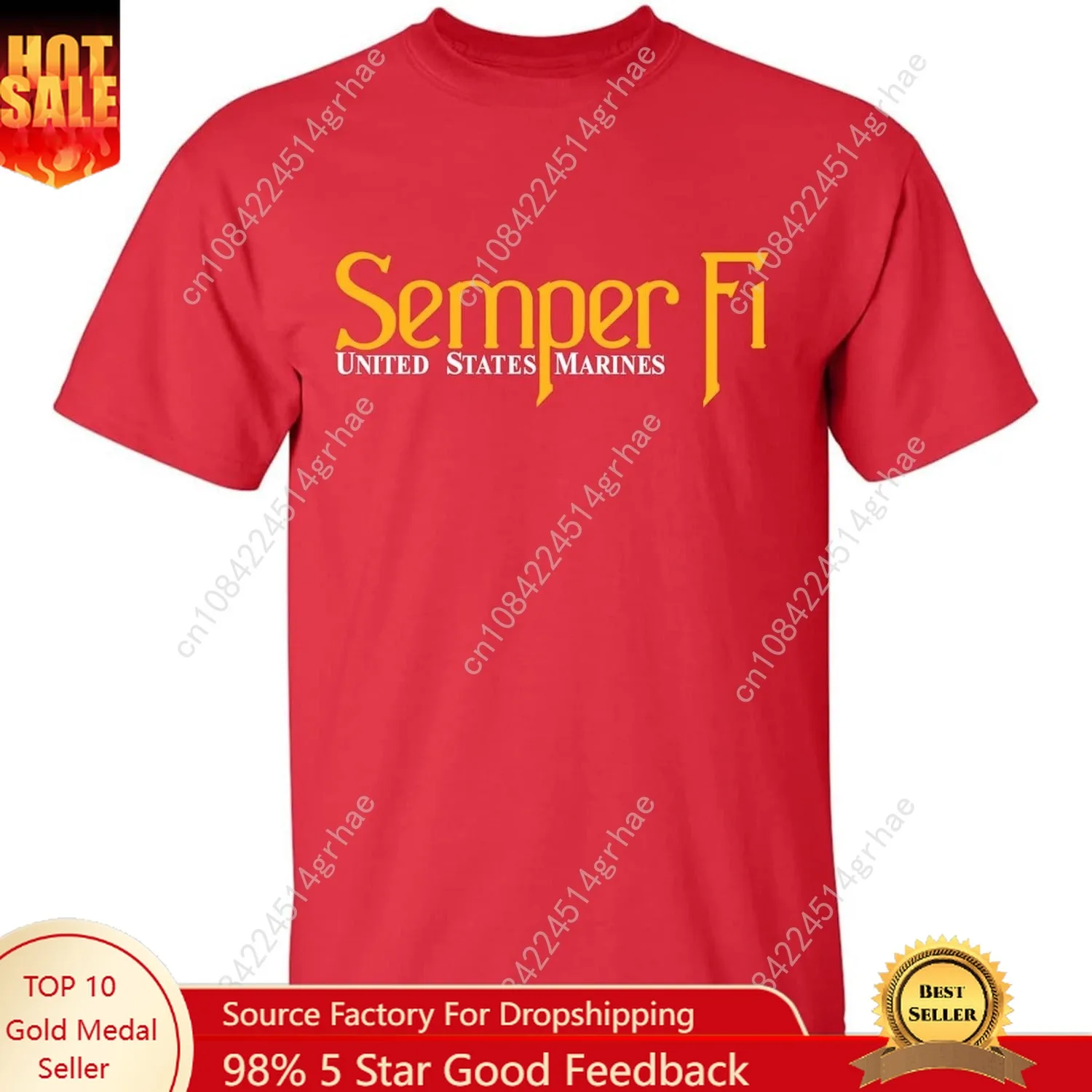 

Semper Fi United States Marines Adult Short Sleeve T-Shirt