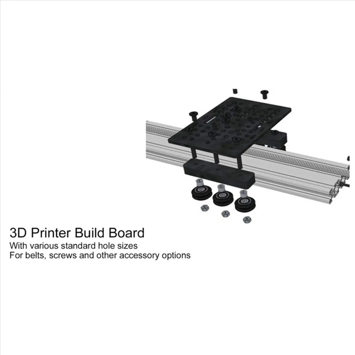 4X V-Slot Gantry Set 20-80mm Gantry Plate with Wheels for V-Slot Aluminum Profiles CNC Router and 3D Printer Part-A