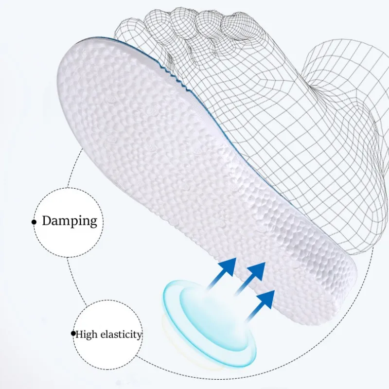 1Pair Shock Absorbing Sole Elastic Insoles for Sports Shoes Men's Women's Height Increase Insoles Soft and Comfortable Insoles, image 4
